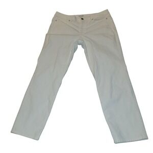 J Jill Corduroy Pants Women 12 Cream Straight Leg Casual Contemporary minimalist